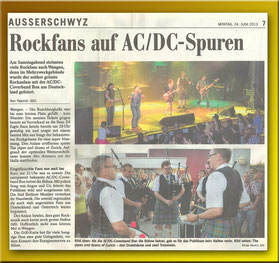 Zeitungsartikel: Rockkonzert Wangen 2013 (2 x klicken)