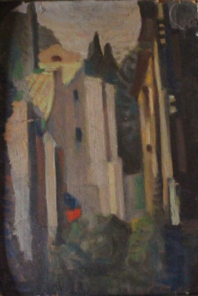 Jean Milhau, Etude de rue de village (310x220)