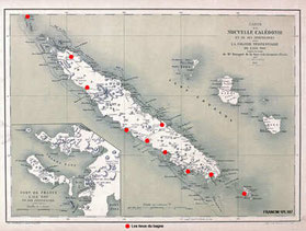 Carte 1774 de la nouvelle calédonie