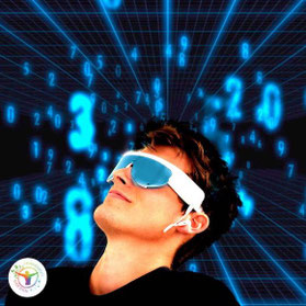 homme avec lunettes de luminotherapie psio 3.0 BLANCHE