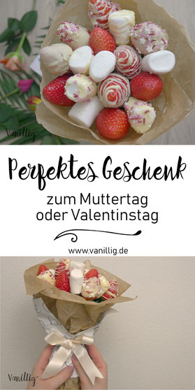 Erdbeere Strauß, Strawberry Bouquet, Valentinstag, Valentinsday, Erdbeere, Marshmallows