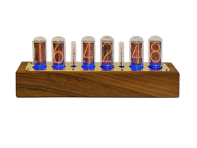 Walnut Nixie Clock IN-18