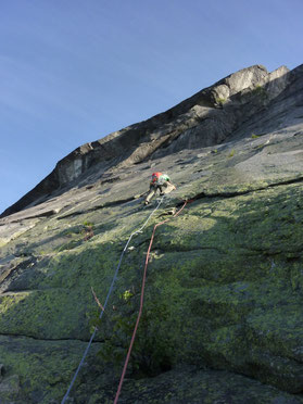 Hægar, Hægefjell, Nissedal, Norwegen, klettern, Mehrseillängen, Trad