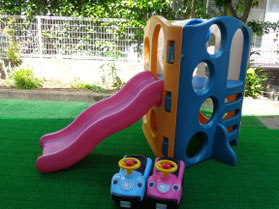 保育園庭やたまごの前庭で遊ぶこともできます