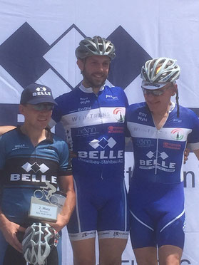 Das Podium des MTB Jedermann Rennens.