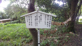 叶嶽神社の立札