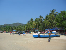 Palolem-Goa-India-palmbomen-strand-zee-hippie-boot