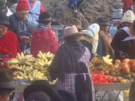 Saquilisi-markt-banenen-inheems-traditionele-Ecuador
