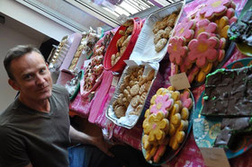 2013 Cookie Judge, Dave (our friend and the owner of our sponsor, CauseImpact) photo-bombing those gorgeous baked goods!!!!