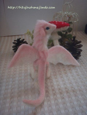 羊毛フェルト 桜ドラゴン制作過程