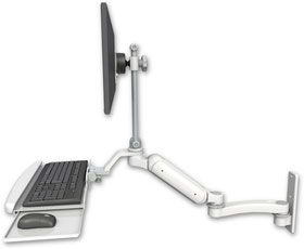 ASUL180EV7-W3-KUB-A1：モニター・キーボード一体型ワークステーション（昇降・旋回対応）