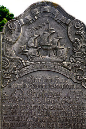 Seefahrerbiographien, Friedhof Nebel auf Amrum