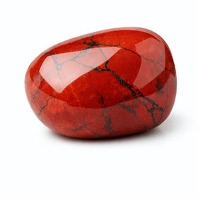 Galet de jaspe rouge poli