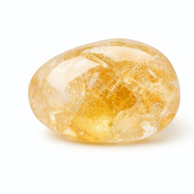 Galet de citrine jaune