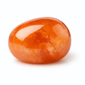 Galet de cornaline orange