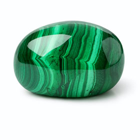 Galet de malachite verte