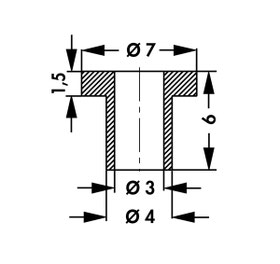 IB15, IBT15, 絶縁ブッシュ