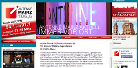 Bericht auf antenne-mainz.de (Screenshot)