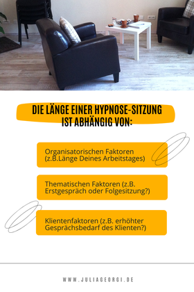 Die Länge einer Hypnose-Sitzung ist von verschiedenen Faktoren abhängig Grafik