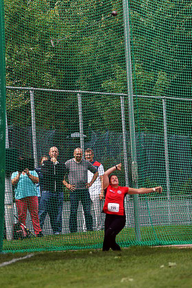 Die Deutsche Meisterin Carolin Paesler warf in einer eigenen Liga. (Foto: Bernfried Knipping)
