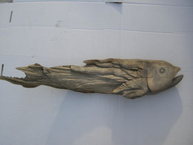 Treibholzkunst Fisch Schnitzerei