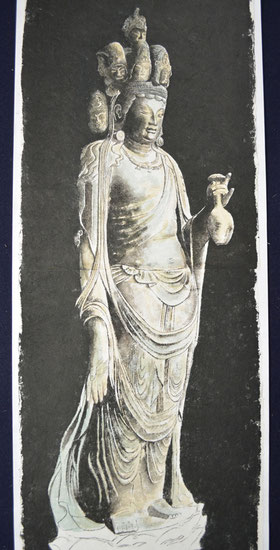 ワンピなど最旬ア！ 年中掛け 掛け軸 仏画 紺紙 危うい 弘法大師像 美品 絵画