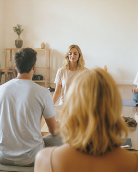 Entspannung & Achtsamkeit als Training für Firmen ©KI generiert_ canva.pro / Claudia Stift