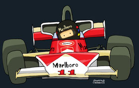 Teddy Mayer & James Hunt by Muneta & Cerracín
