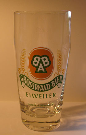 altes Bierglas Brauerei Grosswald BAB Eiweiler Saar