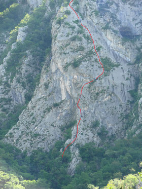 die gutbesuchte Route am Steber (dt. Pfeiler)