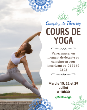 Yoga au camping de Thoissey, porte du Beaujolais