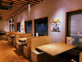 店内ボックステーブル席