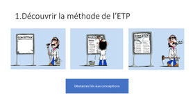 conceptions differentes en soignants et patients le peintre colle son savoir sur un panneau qui represente le patient le panneau colle ne tient pas