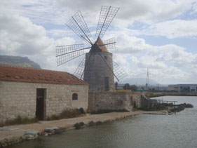 Trapani-molen-zout-Sicilië-Italië