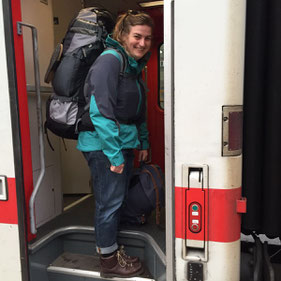 Stepping on the first train to Mainz