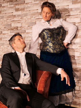 Die lustige Witwe, Magdalena Renwart und Gebhard Heegmann (c) Oper@Tee