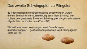 Schwingopfer Pfingsten Erstlingsfrüchte