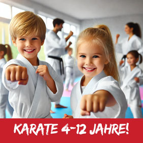 Kinder im Karate Anzug