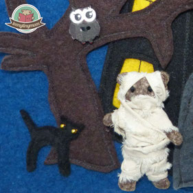 Halloween Mumie Nähanleitung Spielbuch