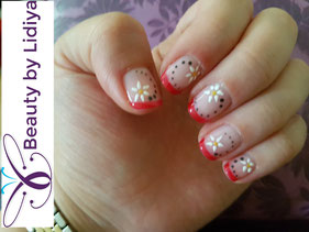 french flowers fresh cnd shellac hand made design ideas