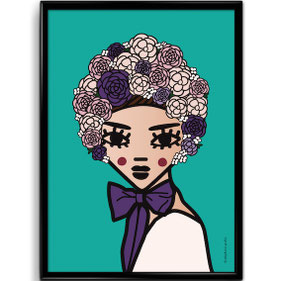 ICONS ICONES AUDREY HEPBURN ILLUSTRATION AFFICHE POSTER ART PRINT / CREATION ORIGINALE © Stephanie Gerlier / T FOR TIGER