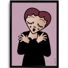 ICONS ICONES EDITH PIAF ILLUSTRATION AFFICHE POSTER ART PRINT / CREATION ORIGINALE © Stephanie Gerlier / T FOR TIGER