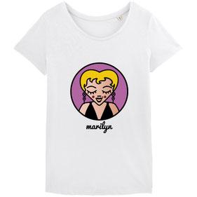 T-SHIRT "PINK MARILYN"  copyright Stephanie Gerlier 2018 / T FOR TIGER