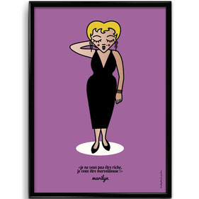 ICONS ICONES MARILYN MONROE ILLUSTRATION AFFICHE POSTER ART PRINT / CREATION ORIGINALE © Stephanie Gerlier / T FOR TIGER