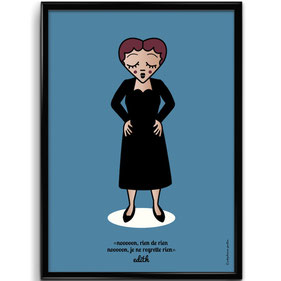 ICONS ICONES EDITH PIAF ILLUSTRATION AFFICHE POSTER ART PRINT / CREATION ORIGINALE © Stephanie Gerlier / T FOR TIGER