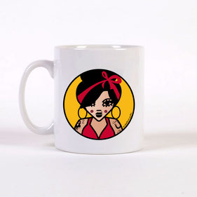 ICONS ICONES COLLECTOR MUG TRIBUTE AMY WINEHOUSE ILLUSTRATION © Stephanie Gerlier / T FOR TIGER