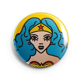 BADGE, MAGNET OU MIROIR DE POCHE "JOSEPHINE"  copyright Stephanie Gerlier 2018 / T FOR TIGER