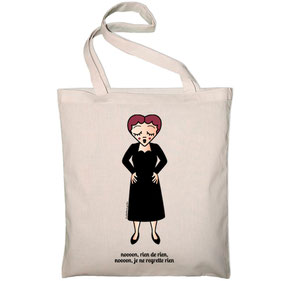 ICONS ICONES EDITH PIAF ILLUSTRATION SAC TOTE BAG / CREATION ORIGINALE © Stephanie Gerlier / T FOR TIGER