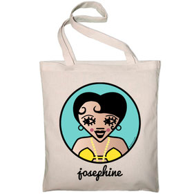 ICONS ICONES JOSEPHINE BAKER ILLUSTRATION SAC TOTE BAG / CREATION ORIGINALE © Stephanie Gerlier / T FOR TIGER
