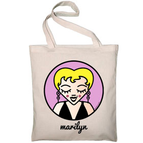 TOTE BAG "PINK MARILYN"  copyright Stephanie Gerlier 2018 / T FOR TIGER